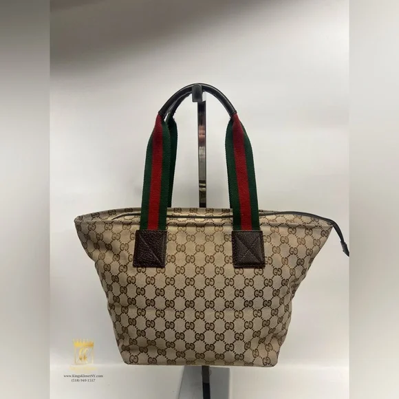 🤎SOLD🤎Gucci web GG sherryline tote bag - Picture 5 of 15